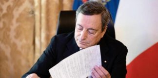 Italiens premiärminister, Mario Draghi